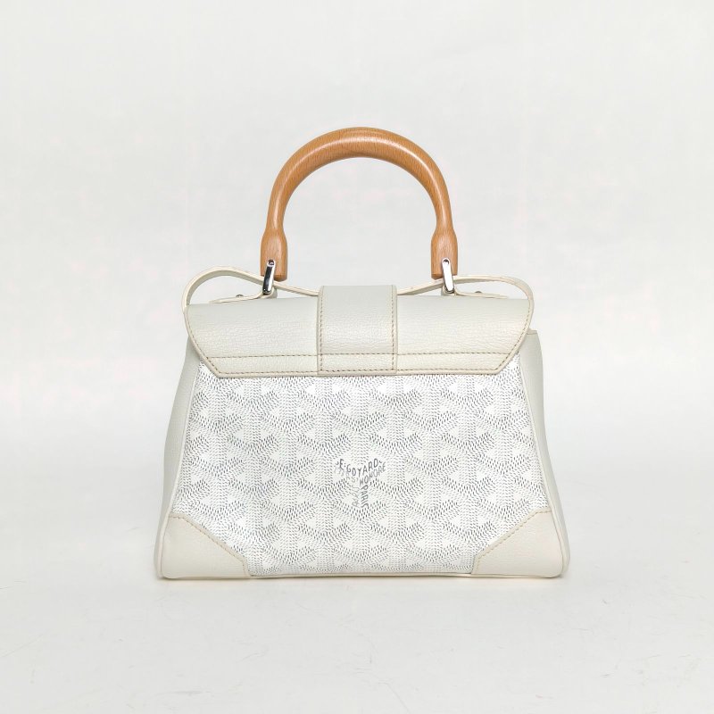 GOYARD SAIGON西貢Mini20白色牛皮/PVC肩背包-2