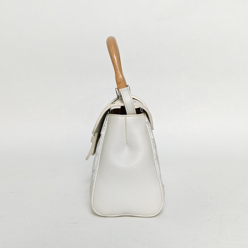 GOYARD SAIGON西貢Mini20白色牛皮/PVC肩背包-3