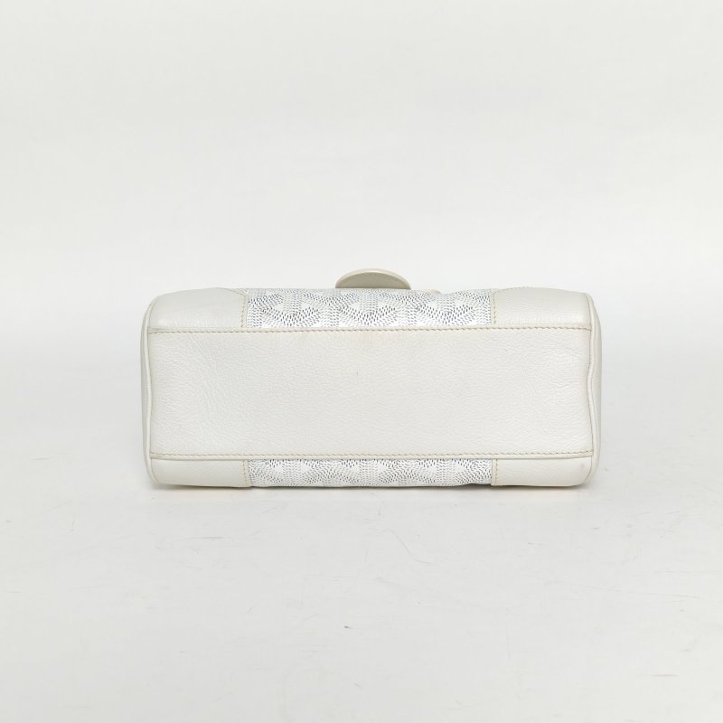 GOYARD SAIGON西貢Mini20白色牛皮/PVC肩背包-4