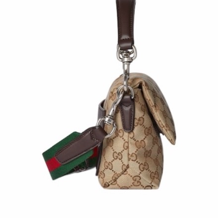 Gucci 女士 飾織帶小號GG斜挎包 小號、19cm*7cm*15cm-2