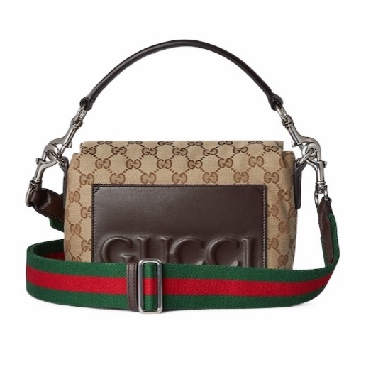 Gucci 女士 飾織帶小號GG斜挎包 小號、19cm*7cm*15cm-3