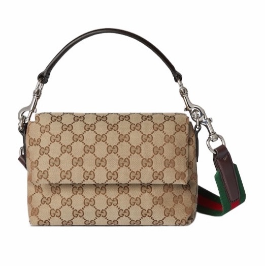Gucci 女士 飾織帶小號GG斜挎包 小號、19cm*7cm*15cm-5