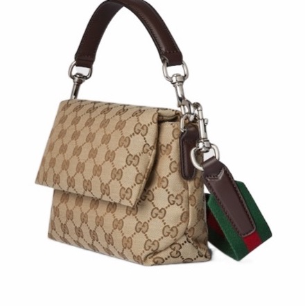 Gucci 女士 飾織帶小號GG斜挎包 小號、19cm*7cm*15cm-7