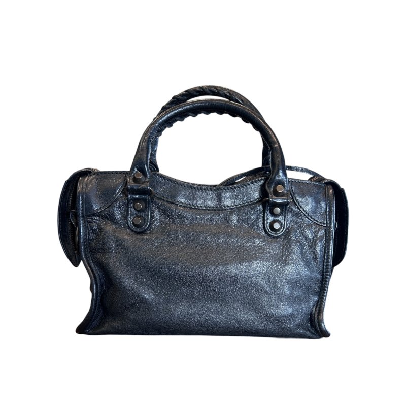 Balenciaga黑色小扣機車包/mini-1