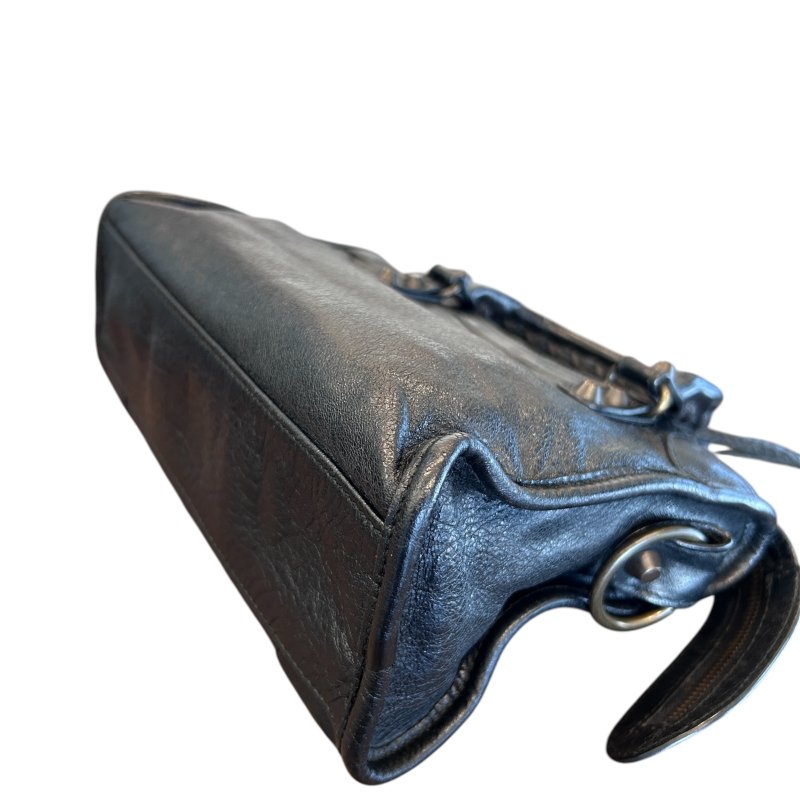 Balenciaga黑色小扣機車包/mini-3