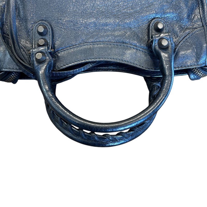 Balenciaga黑色小扣機車包/mini-11