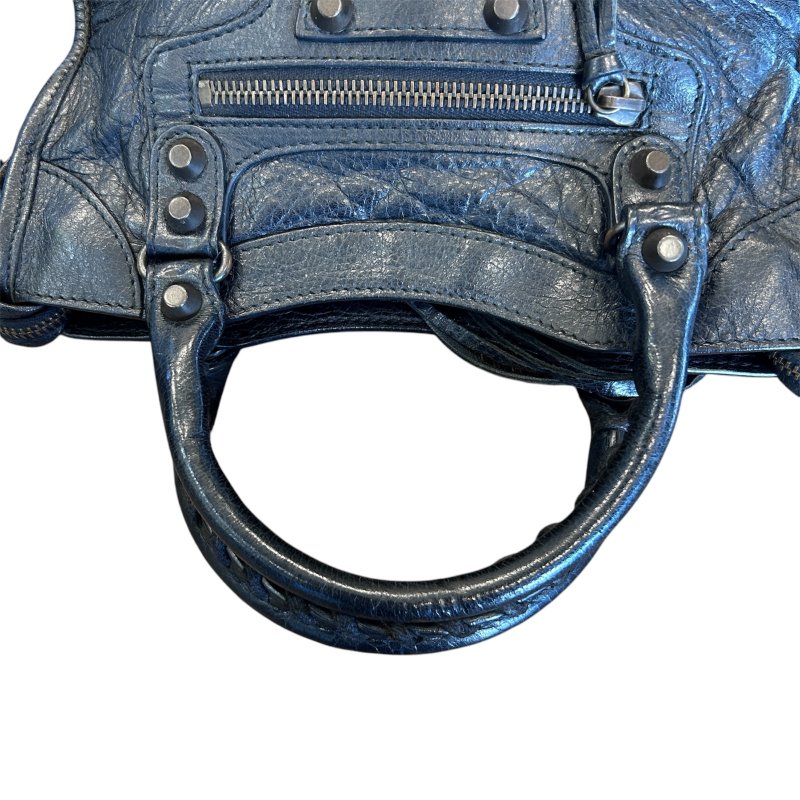 Balenciaga黑色小扣機車包/mini-12