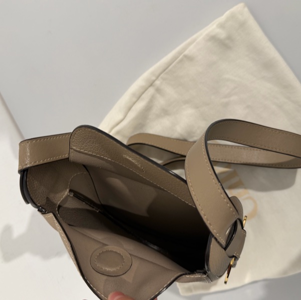 Chloe 奶茶色金扣 單肩包-8