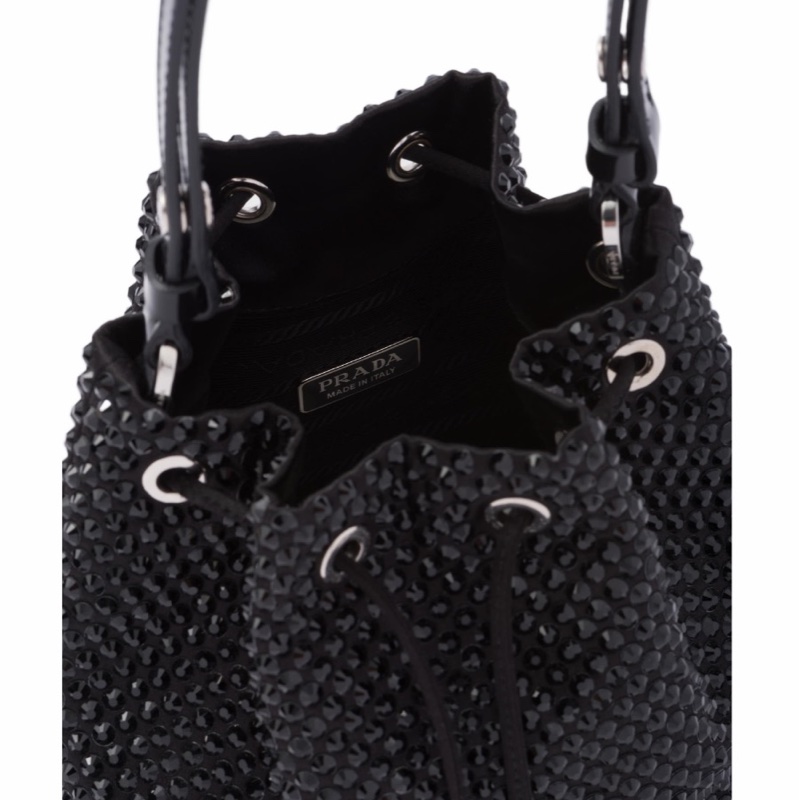 Prada 女士 水晶緞面迷你單肩包均碼碼MINI、15cm*10cm*19cm-1