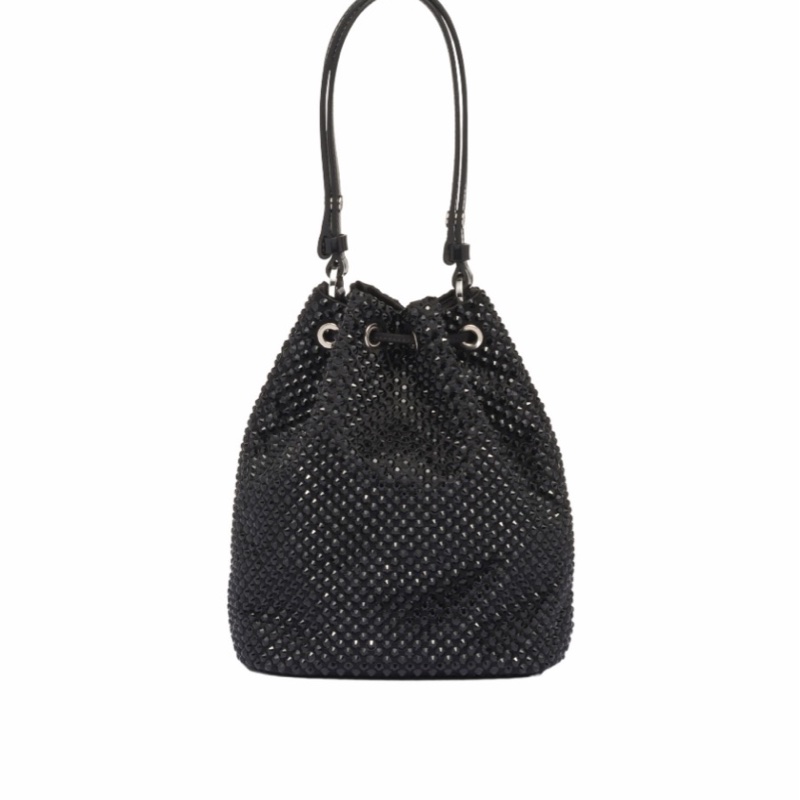 Prada 女士 水晶緞面迷你單肩包均碼碼MINI、15cm*10cm*19cm-2