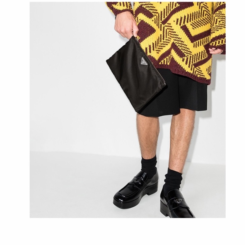 Prada 男士 徽標拉鍊手拿包均碼碼27.5cm*1cm*17cm-2