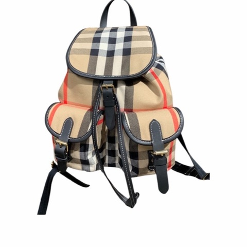 Burberry 男女同款 格紋雙肩包均碼碼常規、27cm*15cm*33cm