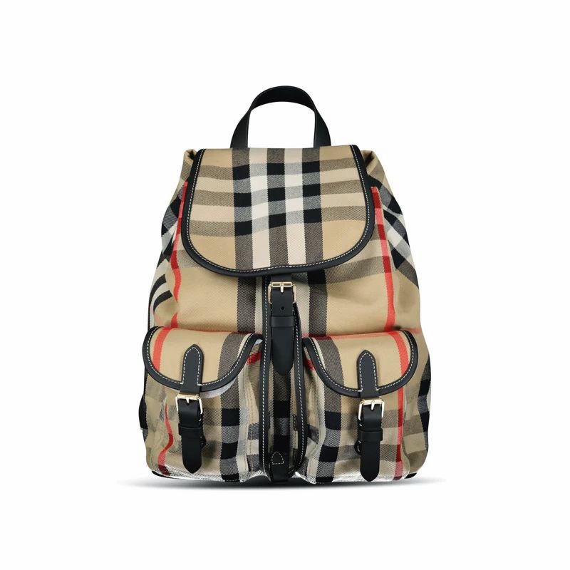 Burberry 男女同款 格紋雙肩包均碼碼常規、27cm*15cm*33cm-4