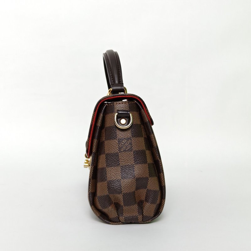 LOUIS VUITTON Croisette手柄郵差包棕色棋盤格PVC金扣2018肩背包-1