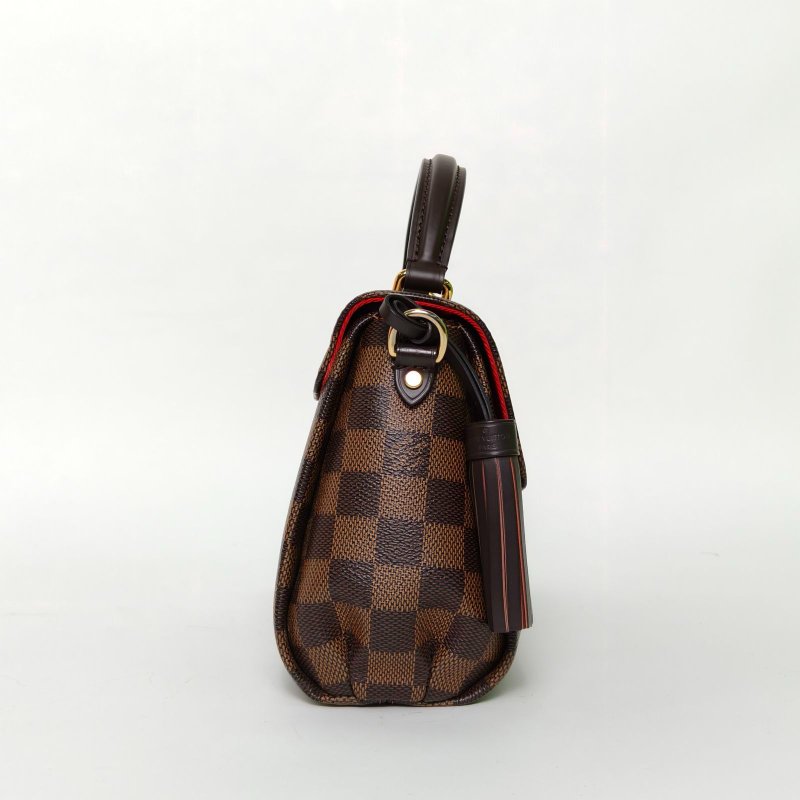 LOUIS VUITTON Croisette手柄郵差包棕色棋盤格PVC金扣2018肩背包-3