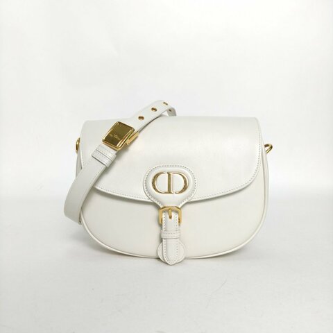 DIOR DiorBobby中號22白色牛皮金扣2022肩背包