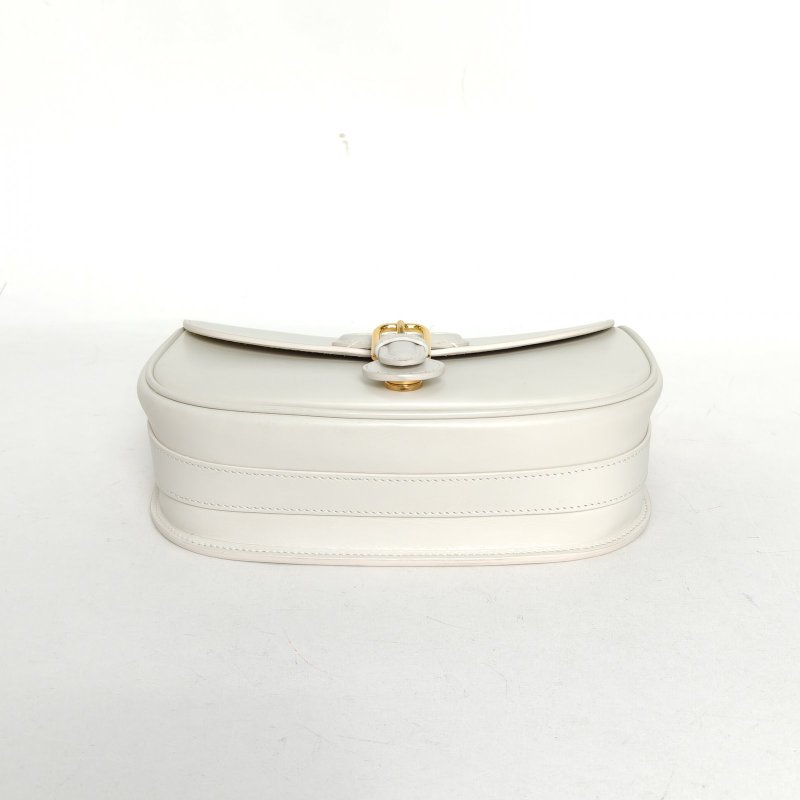 DIOR DiorBobby中號22白色牛皮金扣2022肩背包-4