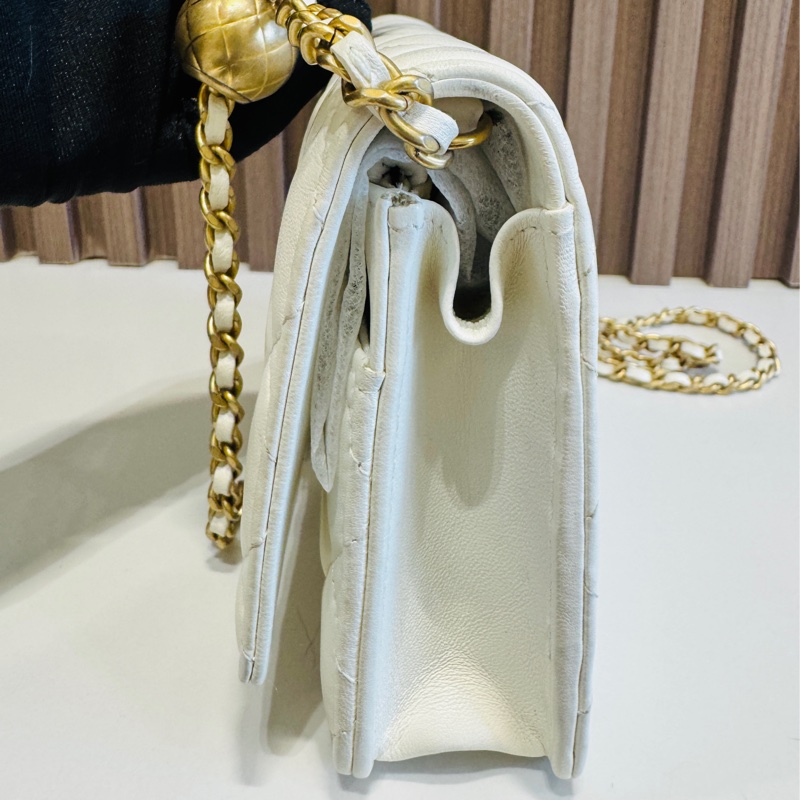 【97新 ✨ 全網最低價！】 Chanel Woc白金 金球 羊皮 保値特別款 芯片款式 狀態非常好（大全套可送禮❗️）-9