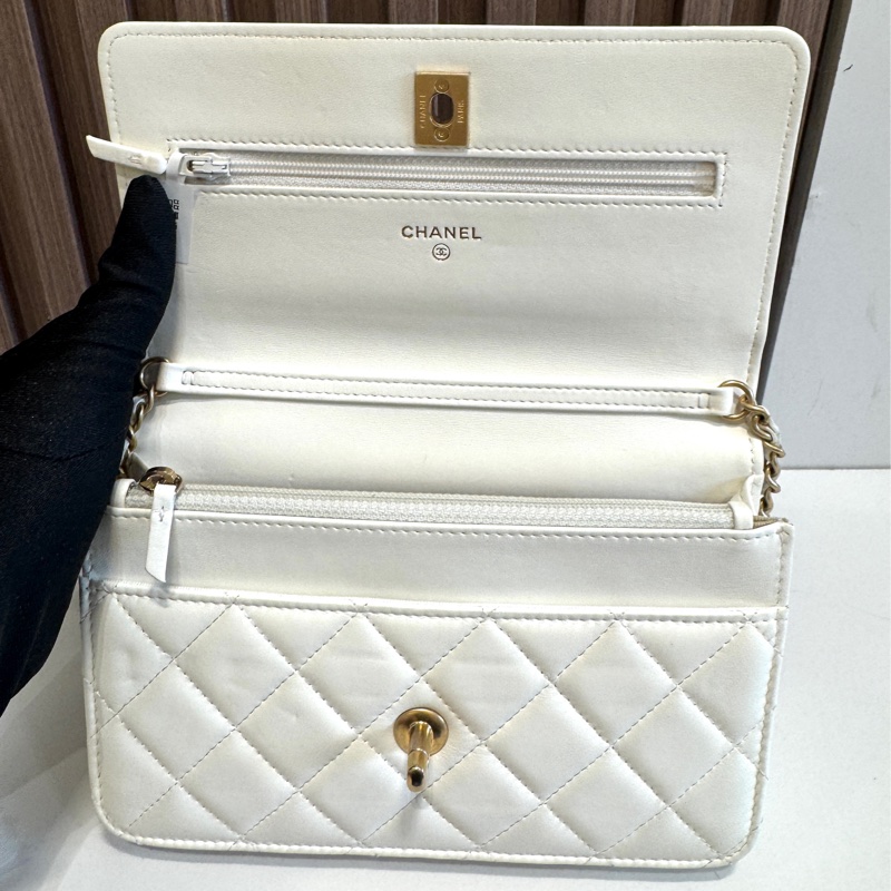 【97新 ✨ 全網最低價！】 Chanel Woc白金 金球 羊皮 保値特別款 芯片款式 狀態非常好（大全套可送禮❗️）-15