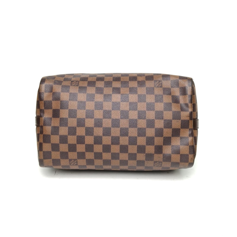 LOUIS VUITTON Speedy30配肩帶棕色棋盤格PVC2012-3
