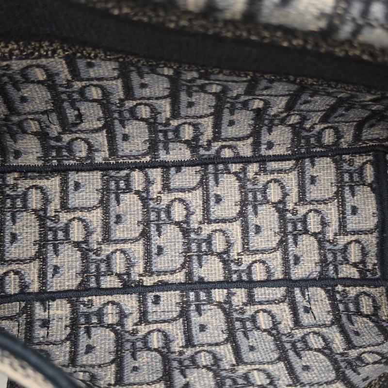 DIOR Diorcamp郵差信使包小號23藍色帆布金扣2022-5