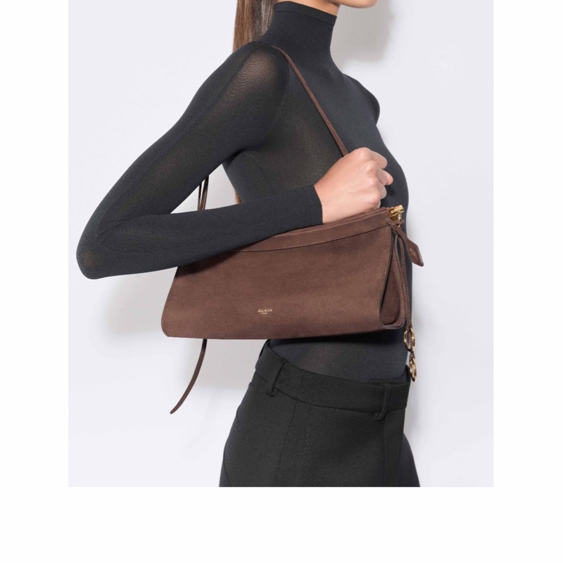 Alaia 女士 LE CLICK EAST WEST 中號磨砂皮包均碼碼30cm*9cm*14cm-4