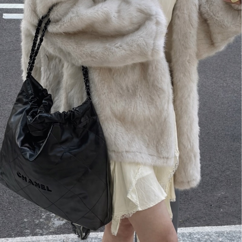CHANEL香奈兒22bag SoBlack小號 芯片款 24年閒置-0