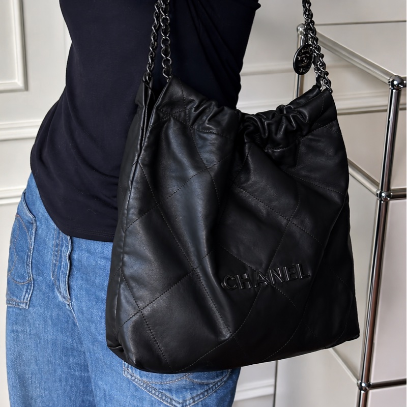 CHANEL香奈兒22bag SoBlack小號 芯片款 24年閒置-1