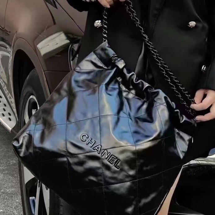 CHANEL香奈兒22bag SoBlack小號 芯片款 24年閒置-2