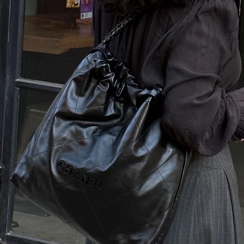 CHANEL香奈兒22bag SoBlack小號 芯片款 24年閒置-17