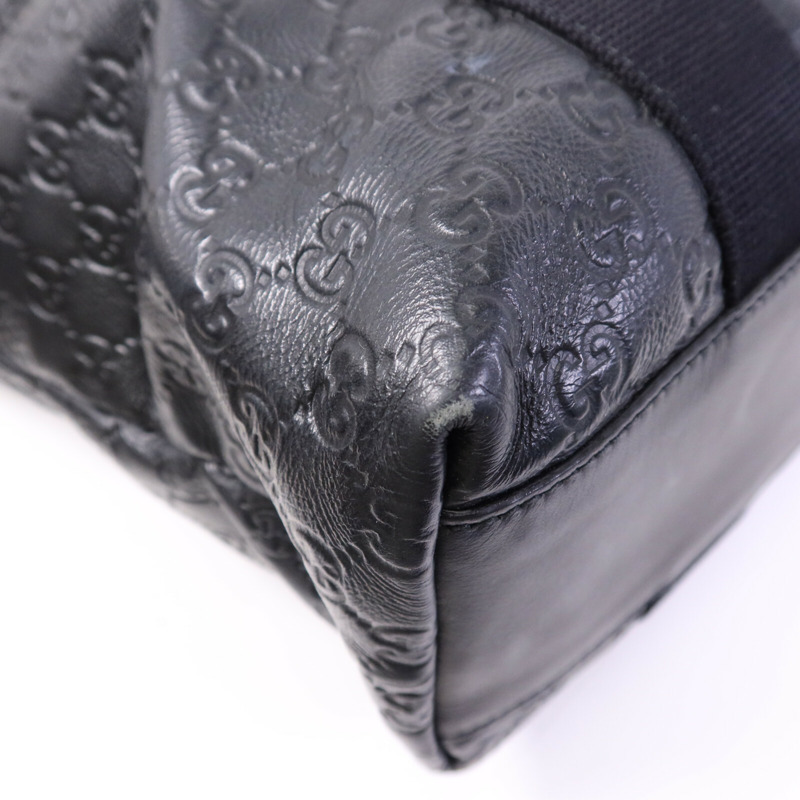 GUCCI 牛皮皮革Tote Bag銀扣手挽袋-12