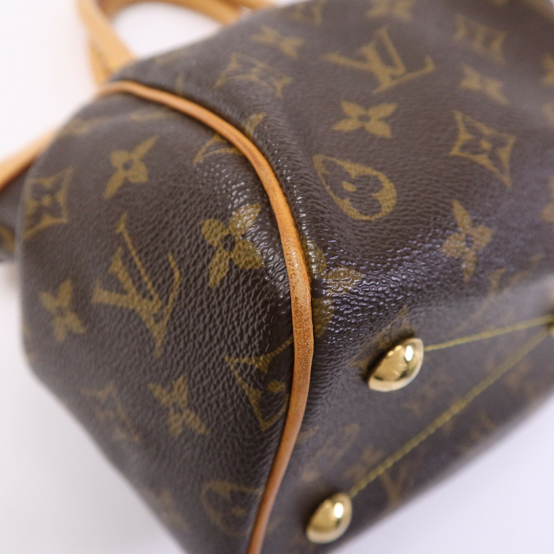 LOUIS VUITTON Monogram Tivoli PM金扣手挽袋-11