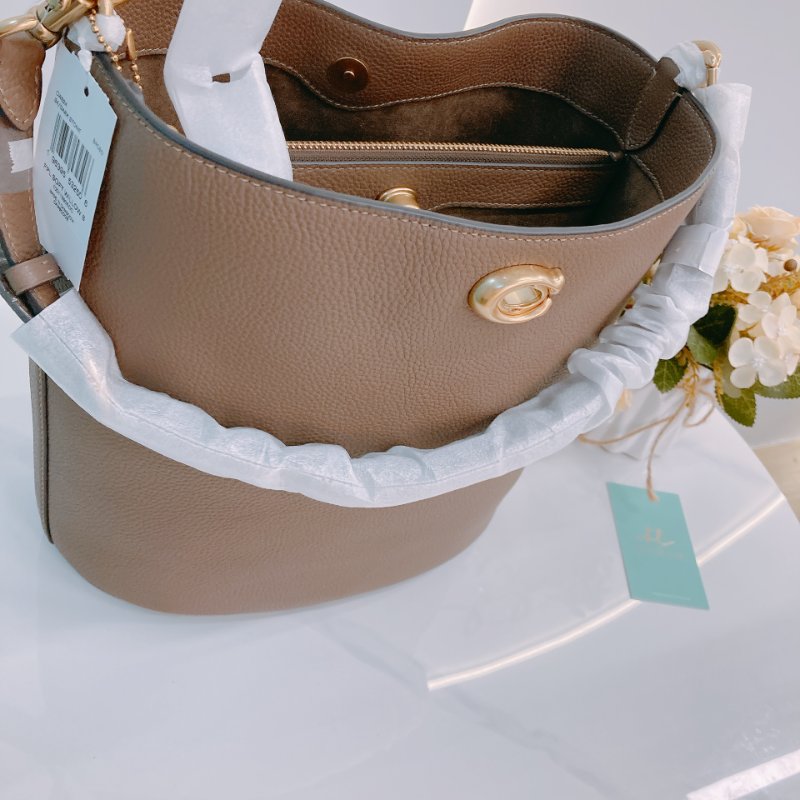 MS0650 Coach 蔻馳兩用水桶包包 Willow Calfskin Brown-17