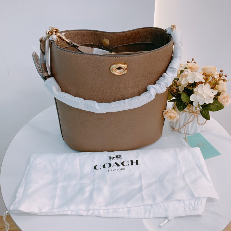 MS0650 Coach 蔻馳兩用水桶包包 Willow Calfskin Brown-18