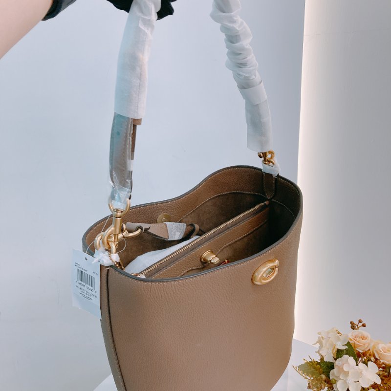 MS0650 Coach 蔻馳兩用水桶包包 Willow Calfskin Brown-19