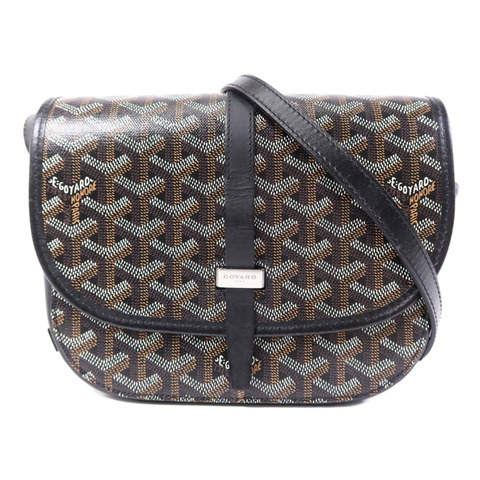 GOYARD 塗層帆布Belvedere PM銀扣肩背袋