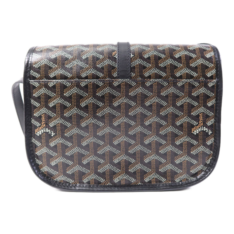 GOYARD 塗層帆布Belvedere PM銀扣肩背袋-1