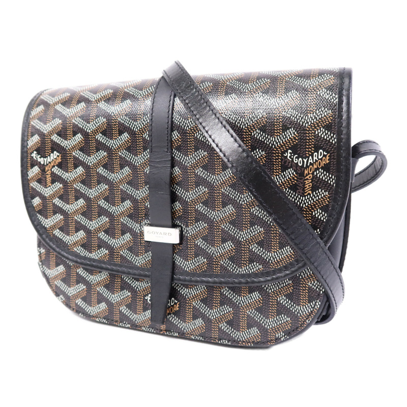 GOYARD 塗層帆布Belvedere PM銀扣肩背袋-2