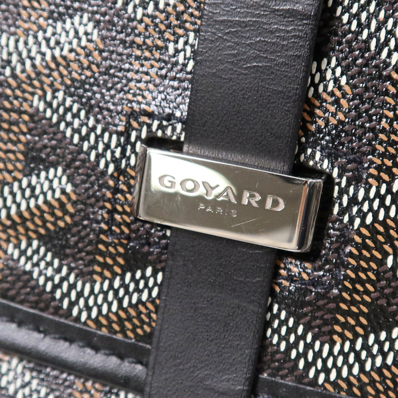 GOYARD 塗層帆布Belvedere PM銀扣肩背袋-13