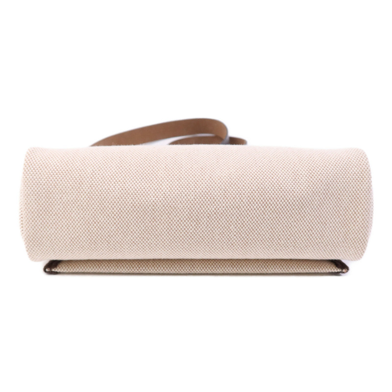 HERMES 帆布/Hunter皮革Mini Herbag金扣肩背袋Chocolat-3