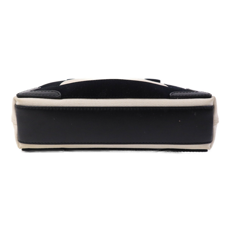 BALENCIAGA 帆布/牛皮皮革Tote Bag銀扣手挽肩背兩用袋-3