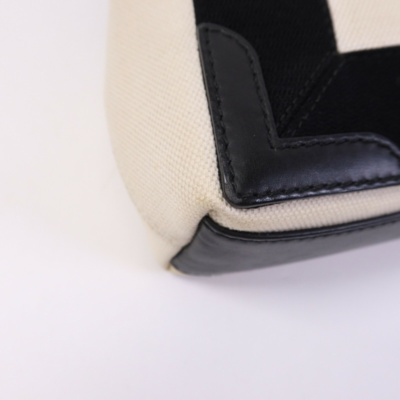 BALENCIAGA 帆布/牛皮皮革Tote Bag銀扣手挽肩背兩用袋-11