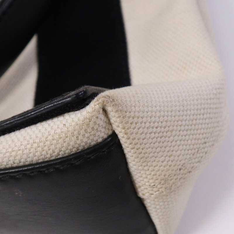 BALENCIAGA 帆布/牛皮皮革Tote Bag銀扣手挽肩背兩用袋-17