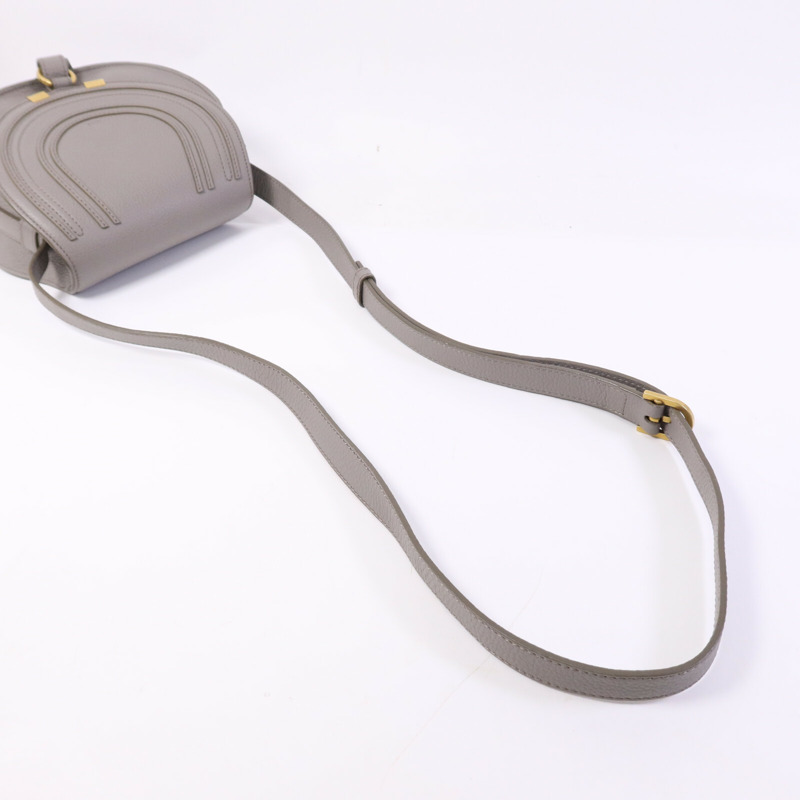 Chloe 牛皮皮革Marcie Small Saddle金扣肩背袋-8