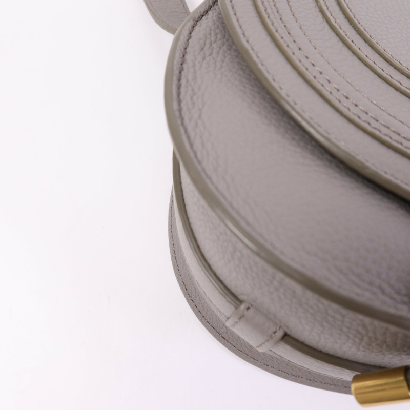 Chloe 牛皮皮革Marcie Small Saddle金扣肩背袋-11