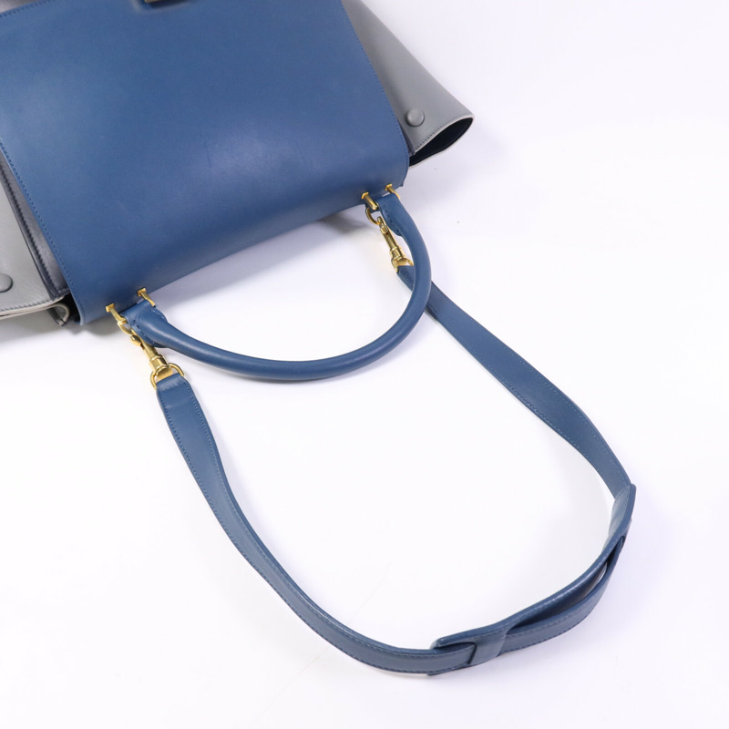 CELINE 牛皮皮革Trapeze金扣手挽肩背兩用袋-8