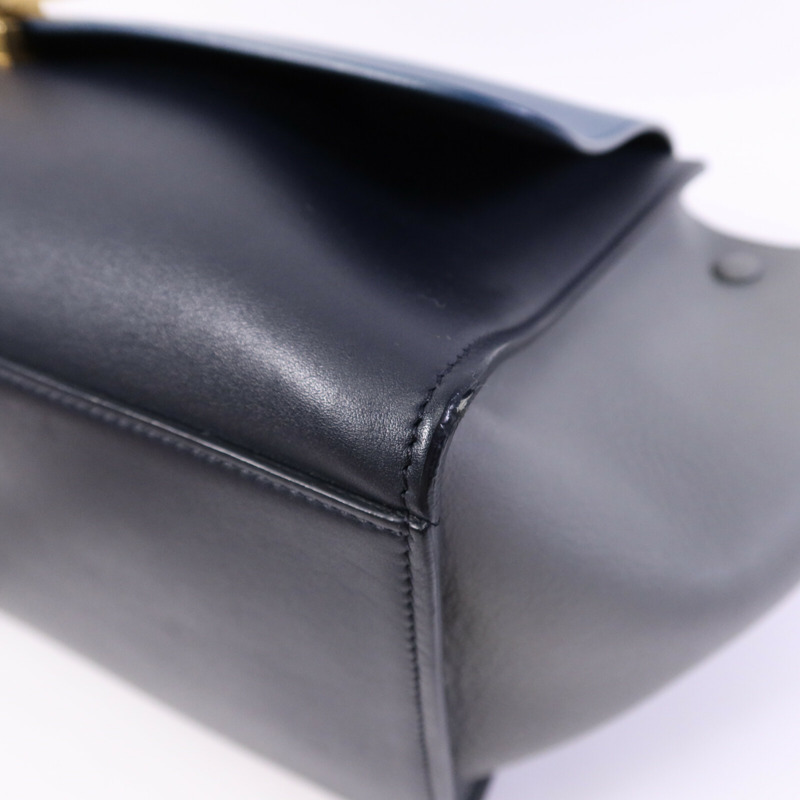 CELINE 牛皮皮革Trapeze金扣手挽肩背兩用袋-10