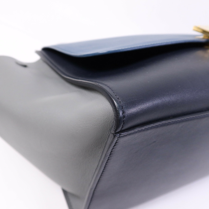 CELINE 牛皮皮革Trapeze金扣手挽肩背兩用袋-11