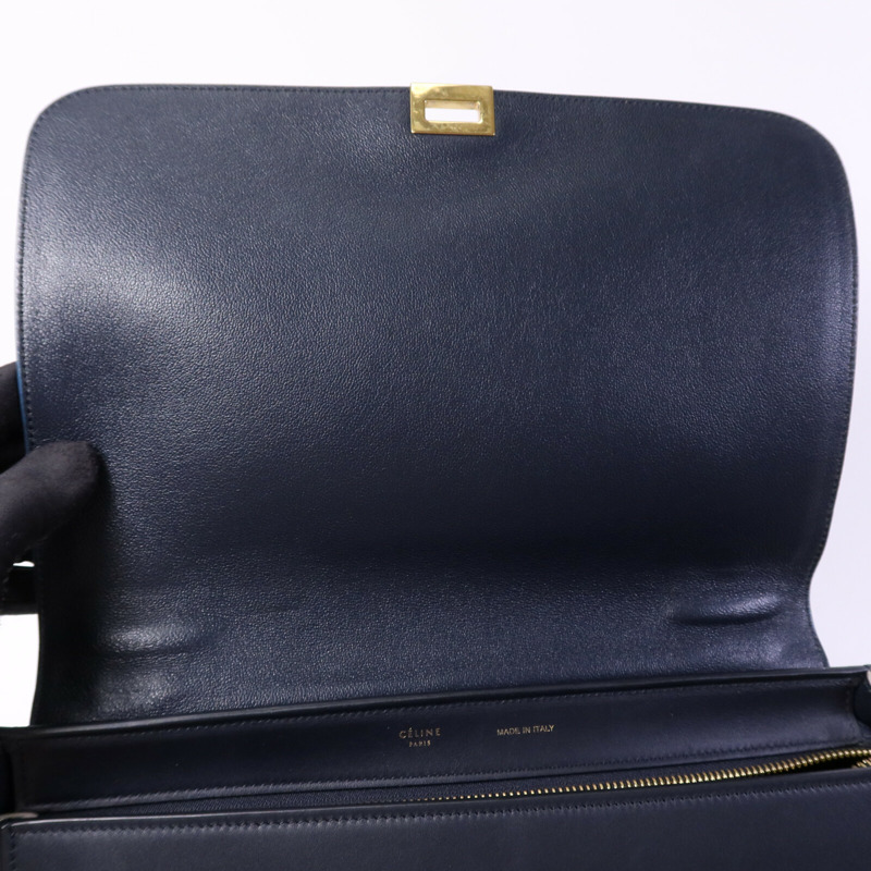 CELINE 牛皮皮革Trapeze金扣手挽肩背兩用袋-17