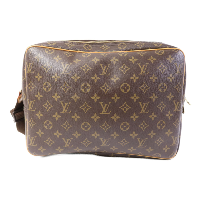 LOUIS VUITTON Monogram Reporter GM金扣肩背袋-1